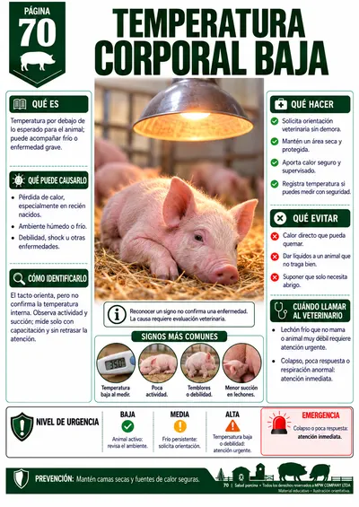 Página 70 — Temperatura corporal baja
